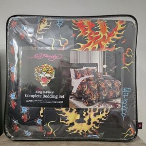 Ed Hardy KING 8 Piece Comforter Bedding Set